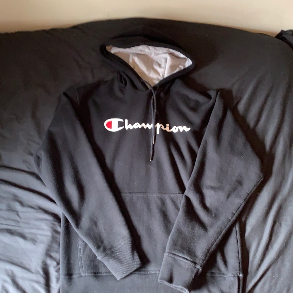 Mens Black Champions Hoodie